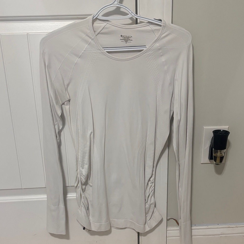 Athleta Women's White Long Sleeve Tee